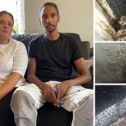 Chris Henriques and Sarah Shepherd were told eight months ago that they should be 'urgently' rehoused because their mouldy council bedsit was making them ill - but they are still there