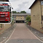 Four fire engines and around 25 firefighters were called to a flat fire in Crabtree Close in Hackney