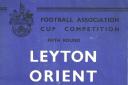 The cover of the match programme from Leyton Orient's FA Cup tie with Arsenal in 1952