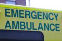 A motorcyclist was taken to hospital but her injuries are not believed to be life-threatening