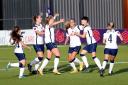 Tottenham Hotspur's Ashleigh Neville (second right) celebrates with her teammates
