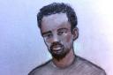 Court artist sketch by Elizabeth Cook of Kasim Lewis at Westminster Magistrates' Court in London, where he appeared charged with the murder of 22-year-old Iuliana Tudos. Picture Elizabeth Cook/PA