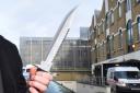 A knife seized by police during an on-the-spot search in Hackney in 2018. Picture: Polly Hancock