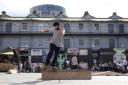 Skaters in Gillett Square on Sunday. Picture: Rachael Sherlock