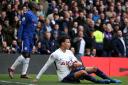 Tottenham Hotspur's Dele Alli (right) reacts to a challenge from Chelsea's N'Golo Kante during the Premier League match at Stamford Bridge (pic: Steven Paston/PA Images).