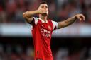 Arsenal\'s Granit Xhaka applauds the fans after a Premier League match at Emirates Stadium