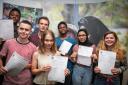 Students at Mossbourne Community Academy with their A-level results last year. Credit: Lee Thomas