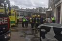 Firefighters, paramedics and volunteer ambulance service Hatzola at the scene of the \'acid spill\' at Yesodey Hatorah school, Stamford Hill. Picture: @999London