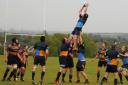 Hackney win a lineout against Upminster. Pic: Alex Fisher