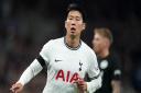 Tottenham Hotspur\'s Son Heung-min celebrates his first goal
