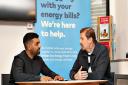 Money and energy adviser funded by British Gas Energy Trust, Rashad Ali, with rapper and mental health campaigner, Professor Green (left to right)