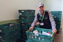 Hackney Food Bank volunteer Edward Smerdon at the Dalston distribution centre. Photo: Julia Gregory/LDRS