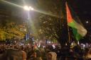 Protestors gathered outside Hackney Town Hall last night (November 1)