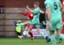 Leyton Orient right-back Sam Ling looks to pass the ball forward against Gateshead (pic: Simon O'Connor).