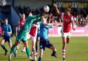 Arsenal's Nikita Parris (right) battles for the ball with London City Lionesses goalkeeper Shae Yanez and Lucy Fitzgerald
