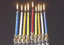 The silver candlestick used in the Jewish festival of Chanukah (the Festival of Lights).
