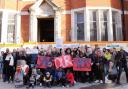 Neighbours protest the Sainsbury's plans for Blackstock Road in December. Picture: Dieter Perry
