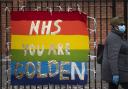 A banner in support of the NHS. Photograph: Victoria Jones/PA.