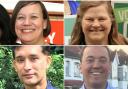 Candidates so far announced, all of whom will be invited to the hustings: clockwise from top left, Meg Hillier (Lab), Rebecca Johnson (Green), Luke Parker (Con) and Dave Raval (Lib Dem).