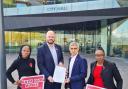 Mayor of Hackney, Philip Glanville, presented a letter to Mayor Sadiq Khan about bus cuts November 11, joined by London Assembly member for Hackney, Islington and Waltham Forest, Cllr Sem Moema and the Deputy Mayor of Hackney, Anntoinette Bramble
