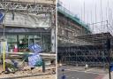 More scaffolding has been erected to support the collapsed building in Stoke Newington High Street