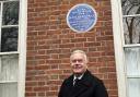 Huw Edwards unveiled the blue plaque on Wednesday (February 22)