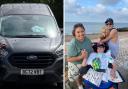 A specially-modified grey Ford Transit Custom van used by Elijah Cariazo (middle, right picture) has been stolen
