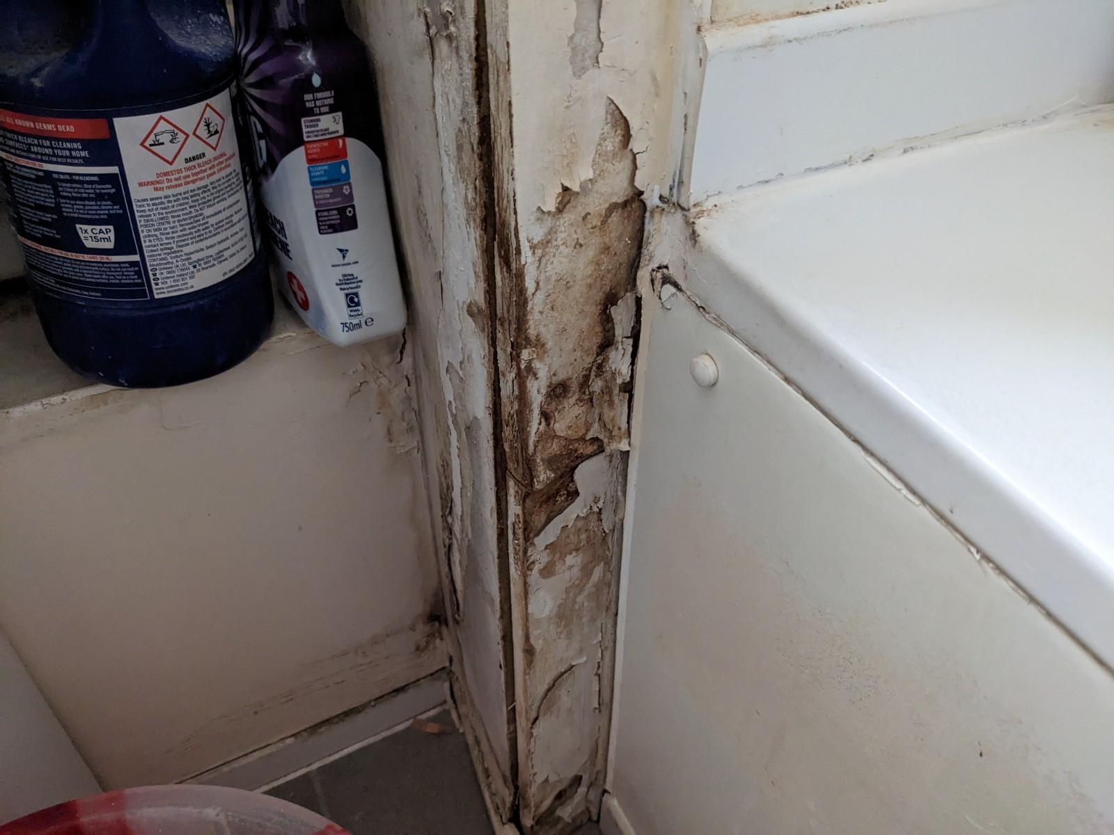Mould and damp in council flat Kenninghall Road, Hackney, pic Julia Gregory, free for use by partners of BBC news wire service