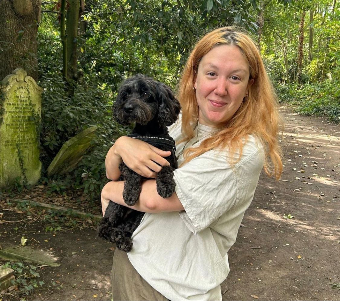 Florence and Tatiana in Abney Park. They are part of the campaign for dogs to stay off the lead in Abney Park. Photo: Abney Dog of the Day