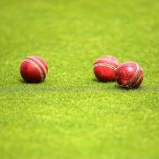 A general view of cricket balls on the ground during a nets session at Lord's