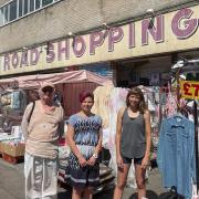 Dave Owen (l.), Cllr Zoë Garbett and Tamara Rabea are campaigning to save Ridley Road Market