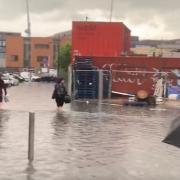 Callum Winn took this footage of the flooding in Hackney Wick