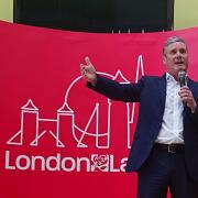 Keir Starmer speaking at the Labour's campaign launch in Barnet