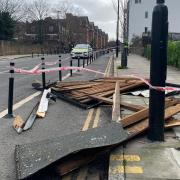 Heavy winds from Storm Eunice saw damage across north London boroughs