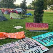 The Lovedown encampment which was based in Hackney Downs Park has now moved to Brighton.