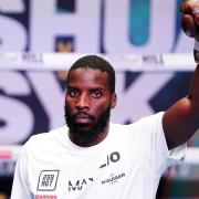 Lawrence Okolie during a media workout.