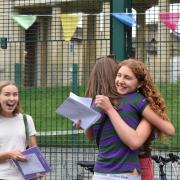 GCSE students celebrate at Clapton Girls' Academy.