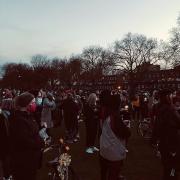 Hundreds gathered at a Hackney vigil for Sarah Everard and all women affected by violence, despite police ban.