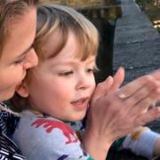 In Stoke Newington Lucy Wood and her son Lochie clapped for carers