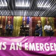 The panel at the Extinction Rebellion hustings at The Mildmay Club. Picture: Polly Hancock