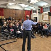 Parents of William Patten School have their say on road closure plans at a Hackney Council ward forum meeting. Picture: Cllr Mete Coban