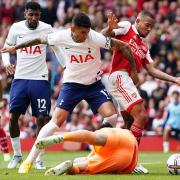 Arsenal\'s Gabriel Jesus scores their second goal against Tottenham