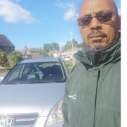 Martin Kiese with the car of his late mother, Prudence Smith