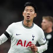 Tottenham Hotspur\'s Son Heung-min celebrates his first goal