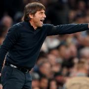 Tottenham Hotspur manager Antonio Conte gestures on the touchline during the Champions League  match against Eintracht Frankfurt