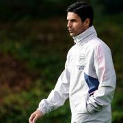 Arsenal manager Mikel Arteta during a training session at London Colney