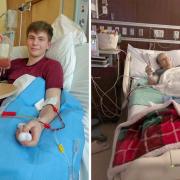 Callum Kennedy-Man (left) helped save the life of Diane Fargo (right) with a stem cell donation