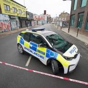 A crime scene is currently in place around White Post Lane, Hackney, where police established the two men were stabbed