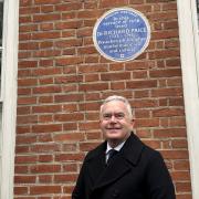 Huw Edwards unveiled the blue plaque on Wednesday (February 22)