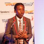 James Tuitt Adjei winning Hackney heat of public speaking contest